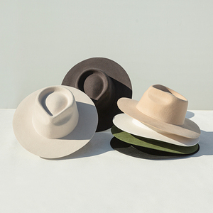 Cappello in Feltro di Lana Australiana 100% Linglong M205 Garantito Pronto per la Spedizione Cappello a Tesa Larga Rigido Fedora all'Ingrosso per Donne - Product Image 4