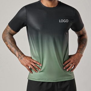 Wholesale <b>Polyester</b> Men Run Sport <b>Tshirt</b> Custom Sublimation Transfer Full Print Design t Shirt Quick Dry Fit T-shirt for Men F00 - Product Image 6