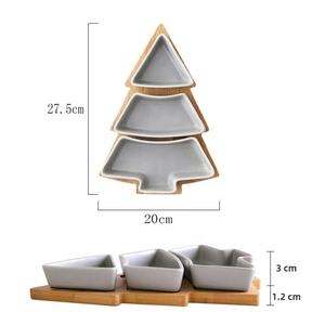 <span class=keywords><strong>Assiette</strong></span> en bois en <span class=keywords><strong>forme</strong></span> d'arbre de Noël Plateau de service décoratif en bois pour fruits et fruits pour la décoration intérieure - Product Image 4