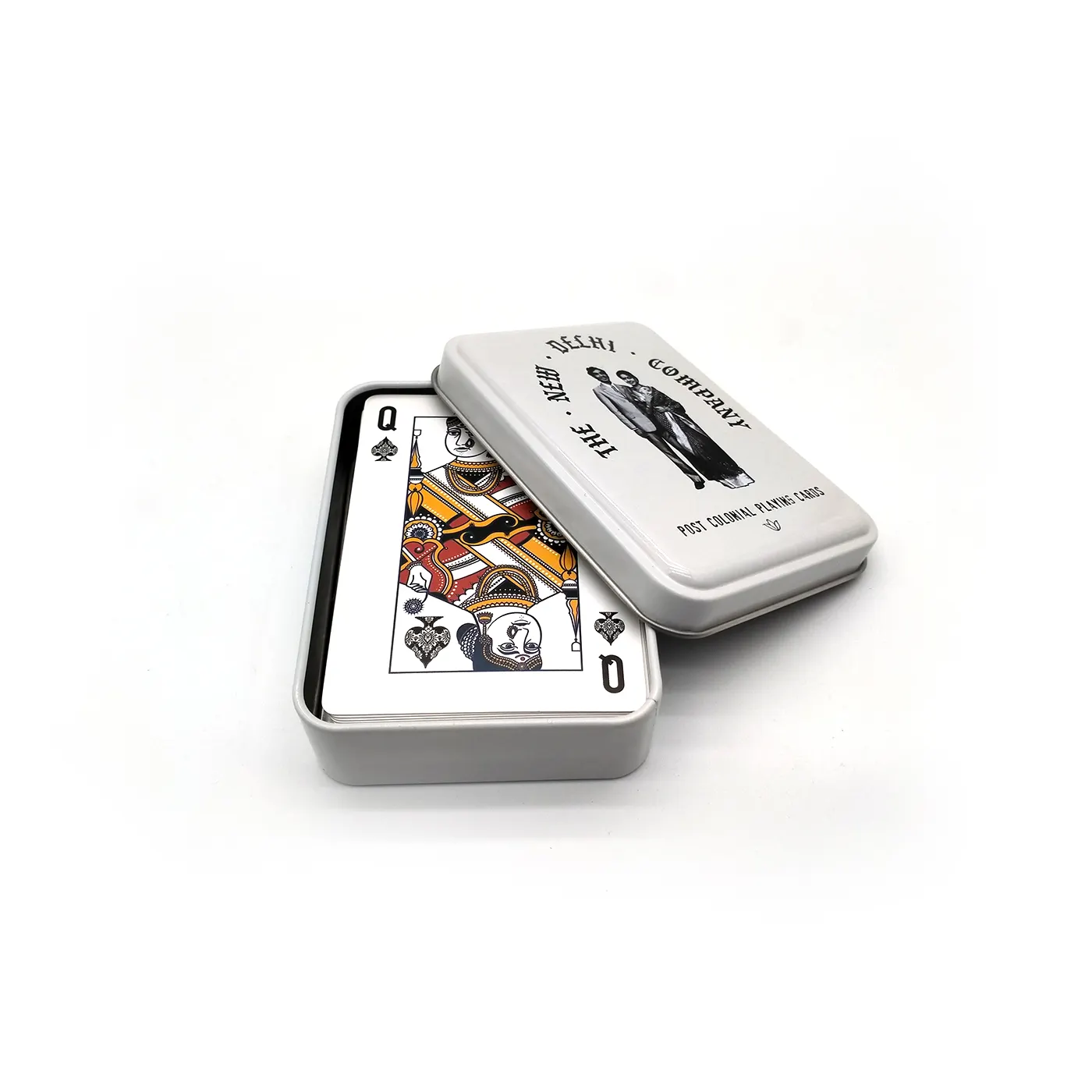 Пластиковые игральные карты Hindi с жестяной коробкой