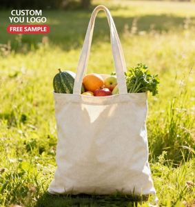 Personalized 6oz 8oz 10oz Custom Print Canvas Tote Bag Eco-friendly <b>Handbag</b> Designed for Shopping - Product Image 2