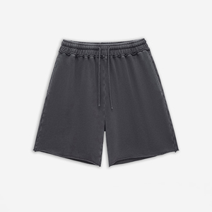 Pantalones cortos para correr Vintage de verano de secado rápido y lavado con ácido 100% algodón patrón sólido diseño holgado - Product Image 1