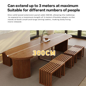 <span class=keywords><strong>Mesa</strong></span> de <span class=keywords><strong>Comedor</strong></span> <span class=keywords><strong>Extensible</strong></span> Rectangular de Madera Maciza de Alta Gama, de 1m a 3m, <span class=keywords><strong>para</strong></span> Varias <span class=keywords><strong>Personas</strong></span>, Venta Directa de Fábrica - Product Image 3