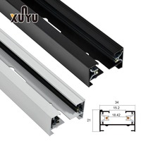 Éclairage sur rail LED COB à 2 fils en alliage d'aluminium, double rail, montage en surface, pour magasin de carrelage commercial, salle d'exposition, intérieur moderne, boutique