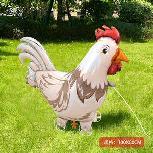 Venta al Por Mayor de Globos Metalizados 4D de Gran Tamaño con Ruedas, Nuevos Diseños de Animales, Dinosaurios, Autos y Dibujos Animados, Globos de Animales Caminantes - Product Image 4