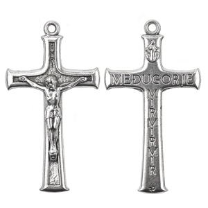 <span class=keywords><strong>Pendentif</strong></span> en métal alliage <span class=keywords><strong>Jésus</strong></span> Crucifix Medugorje 43*24mm pour la fabrication de bijoux <span class=keywords><strong>Croix</strong></span> catholique - Product Image 3