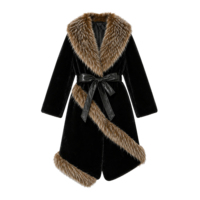 Manteau long en fausse fourrure Boying pour femme, simple boutonnage, moelleux, coupe-vent, respirant, luxe, hiver, OEM ODM, vente en gros