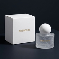 Flacon de parfum en verre rose dégradé personnalisé OEM ODM, 30 ml, 50 ml, 100 ml, flacon rond avec bouchon, boîte cadeau pour parfum cosmétique