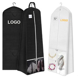Bolsas de traje de baile reutilizables no tejidas con logotipo personalizado Zapatos de vestir de baile Abaya almacenamiento cubierta antipolvo bolsas de ropa con bolsillo - Product Image 6