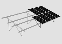 Rail en aluminium Toit plat Panneaux de montage solaire Structure de support