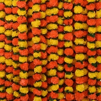 Guirlande de fleurs de marigold artificielles, feuilles vertes, décoration suspendue pour mariages indiens et fêtes, best-seller