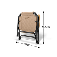 Chaise pliante portable en acier carbone matelassée pour l'extérieur, style de vie décontracté, tabouret de pique-nique épaissi, équipement de camping automne-hiver