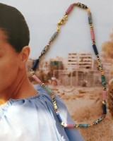 Pierre naturelle Tube Sautoirs Colliers Pierres Précieuses Collier Étanche En Acier Inoxydable Collier De Perles pour Femmes Anti-ternissement Bijoux