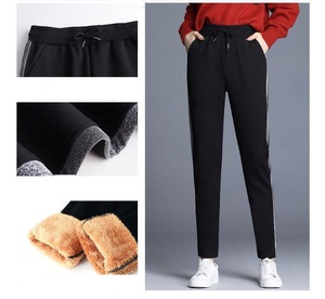 <span class=keywords><strong>Pantalon</strong></span> de sport en coton droit, ample, personnalisé, grande taille, droit, neuf points, en <span class=keywords><strong>velours</strong></span>, épais, décontracté, à la mode, pour femmes, - Product Image 2