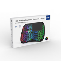 Control Remoto Inalámbrico M9 Air Mouse, Combo de Teclado y Mouse Inalámbrico 2.4G BT, Teclado para Juegos con Panel Táctil para Smart TV Box, Mini PC