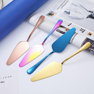 Pala per Pizza in acciaio inossidabile oro nero colorato torta burro formaggio gelato da Dessert Food Helper Turner divisore <span class=keywords><strong>pasticceria</strong></span> - Product Image 2