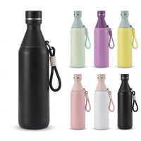 Gourde isotherme réutilisable à double paroi en acier inoxydable pour la course à pied et l'exercice