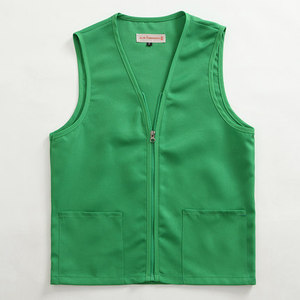 Supermarket Uniform <strong>Vest</strong> Custom Logo Printing Lightweight Polyester <strong>for</strong> Men <strong>Women</strong> High Quality Formal Style with Zipper Closure - Product Image 6