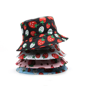 Colorful Printing Spring And Summer Wide Brim Fisherman <strong>Hat</strong> Custom Print Fruit <strong>Bucket</strong> <strong>Hat</strong> - Product Image 2
