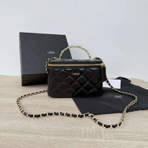 New <b>Large</b> Brand Counter <b>Gift</b> Zipper Closure Oil Wax with Mirror <b>Box</b> Single Shoulder Crossbody Chain <b>Box</b> Women's Clutch - Product Image 3