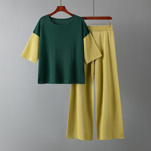 Custom New 2 pezzi pantaloni Set donna, Sport <span class=keywords><strong>in</strong></span> <span class=keywords><strong>pelle</strong></span> pantaloni da Jogging vestito tinta unita Casual autunno Pu giacca/ - Product Image 4