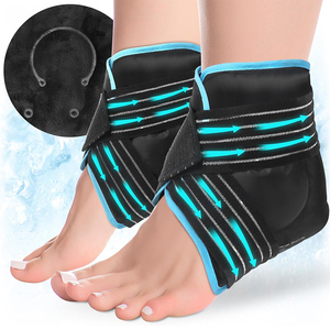 Custom 1 Pair Ankle Ice Pack Wrap Reusable Gel Cold Pack Compression Hot Cold Therapy Foot Ice Pack for Feet Heel Recovery
