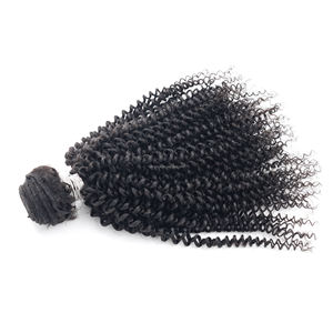 شعر منغولي 8 بوصة-30 بوصة ، 3 سي ، خصلات أفرو كينكي ، ماكينة دول سوداء طبيعية ، لون لحمة - Product Image 3