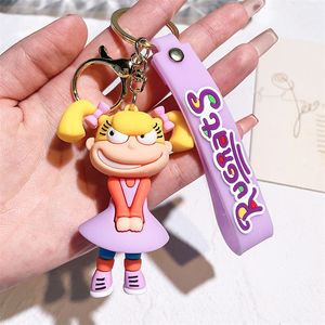 Nouveauté Porte-clés en caoutchouc 3D Dessin animé Anime Porte-clés Jouet poupée pour enfants Pendentif Sac Porte-clés Rugrats - Product Image 6