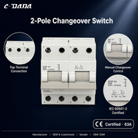 Interrupteur de transfert micro DIN-rail 230V 3P 63A 400V série SF Disjoncteur