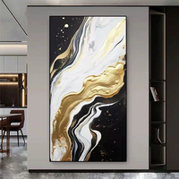 Décoration murale de luxe abstraite pour hôtel, affiche d'art murale en marbre doré et vert, impression encadrée, peinture texturée 3D en diamant et cristal