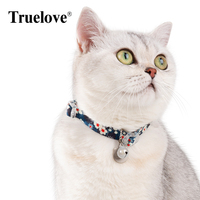Truelove Meilleures offres mignon Durable doux chat collier pour animaux de compagnie fleur mode haute qualité réglable chien produit collier nom cloche