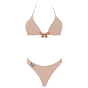 Costume da bagno intero HDJ taglie forti, contenitivo, coprente, tinta unita con decorazioni di perle, per donna - Product Image 2