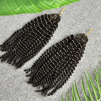 Nouvelle extension de cheveux humains DIY 2026 à micro-anneaux pour tresses, extensions à plumes, tressage sans nœuds, lot de cheveux humains sans trame
