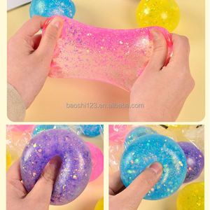 6CM Maltose Gold Glitter Stress <b>Ball</b> Squishy Toy Pearlescent Aurora Slow Rebound <b>Squeeze</b> Toy Syrup <b>Ball</b> for Stress Relief - Product Image 3