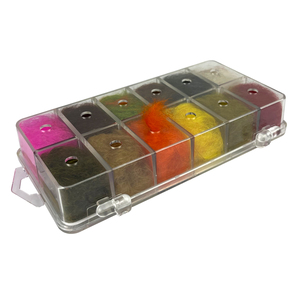 Matériel de pêche à la mouche Euro Seal importé de haute qualité, collection de 12 couleurs, boîte de rangement pour lac et ruisseau (B13) - Product Image 3