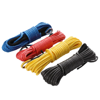 Câble de treuil synthétique UHMWPE avec crochet pour VTT, UTV, 4x4 tout-terrain, 1/4 pouce * 50 pieds, teinté