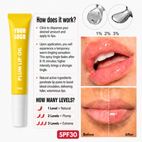 Huile repulpante extrême pour les lèvres, améliorant le volume, nourrissante et hydratante, marque privée, pour des lèvres pulpeuses et volumineuses, gloss repulpant épicé