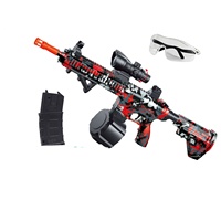 KK M416 Blaster électrique à billes de gel 70cm, double mode automatique, portée de 45 pieds, éclaboussures automatiques rechargeables pour pistolet jouet; M416 Gel Blaster