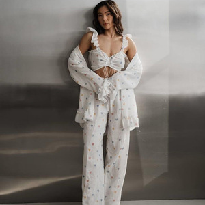 Pigiami da donna stampati <span class=keywords><strong>amore</strong></span> il nuovo Design di abbigliamento per la casa Set in tre pezzi per sostenere il tempo libero personalizzato tutto - Product Image 1
