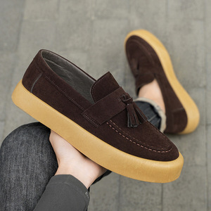 British Style Loafers Comfortable <b>Soft</b> Sole Thick Sole Anti Slip and Wear-resistant Casual and Trendy Versatile <b>Mens</b> <b>Shoes</b> - Product Image 1