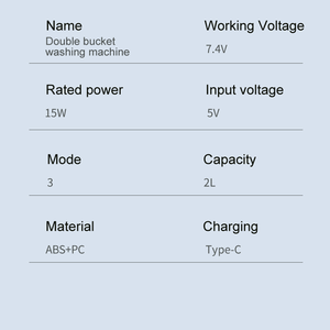 Mini Lave-linge automatique <span class=keywords><strong>à</strong></span> chargement par le haut <span class=keywords><strong>à</strong></span> double cuve, une <span class=keywords><strong>machine</strong></span> <span class=keywords><strong>à</strong></span> double usage, portable pour sous-vêtements et haute efficacité - Product Image 5