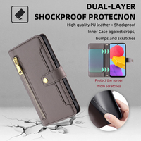 Casing Ponsel Desainer Multifungsi Dompet Kulit Anti Benturan dengan Slot Kartu untuk Samsung Galaxy A56 A55 A54 A53 A35 A34 A16 A15