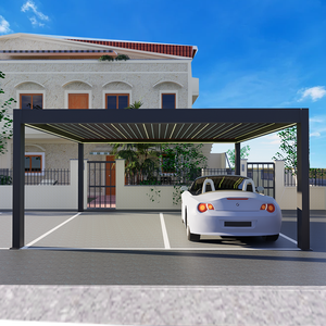 Abri <span class=keywords><strong>voiture</strong></span> double robuste de haute qualité Garage de voitures Abri <span class=keywords><strong>voiture</strong></span> parking pergola en aluminium - Product Image 1