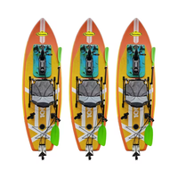 Nouveau design siège unique gonflable SUP pédale en métal Tri-puissance moteur électrique pédale Kayak bateau à rames pour l'océan