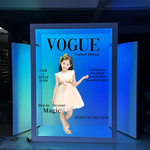 Panel de Fondo para Fotografía con Cubierta de Revista de Metal Personalizada Vogue, con Luz LED - Product Image 4