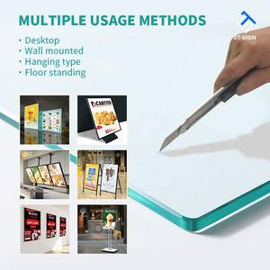ultra Thin <strong>Light</strong> <strong>Box</strong> A4-A1 LED <strong>Light</strong> <strong>Box</strong> Frame Advertising Indoor Display with Tempered Glass and Aluminum Rectangular Shape - Product Image 5