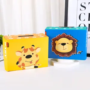 Schuh verpackungs box Cartoon Kinder Schuhkarton falten Geschenk box Baby tragbare Verpackung Karton Farbbox