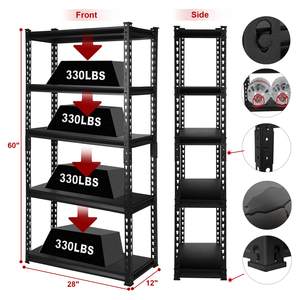 Vente chaude Stockage Marchandises Étagère En Métal Facile À Assembler Étagère Boulon Étagères Empilables Garage <span class=keywords><strong>Rack</strong></span> - Product Image 5