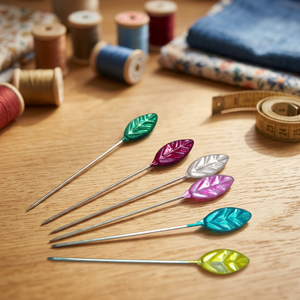 AA0072 Bead <b>Pins</b> Leaf style style | Head <b>Pins</b> Peach Heart | For Dressmaker, Craft, <b>Sewing</b> Project and DIY Decoration - Product Image 3