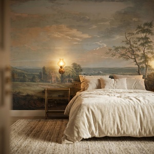 Carta da Parati Adesiva Impermeabile Eco-Friendly con Paesaggio Rustico Inglese Moderno, Facile da Applicare Fai-da-Te - Product Image 3